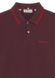 Ben Sherman Signature Pique Polo in Dark Wine