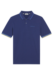 Ben Sherman Signature Pique Polo in Persian Blue