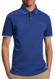 Ben Sherman Signature Pique Polo in Persian Blue