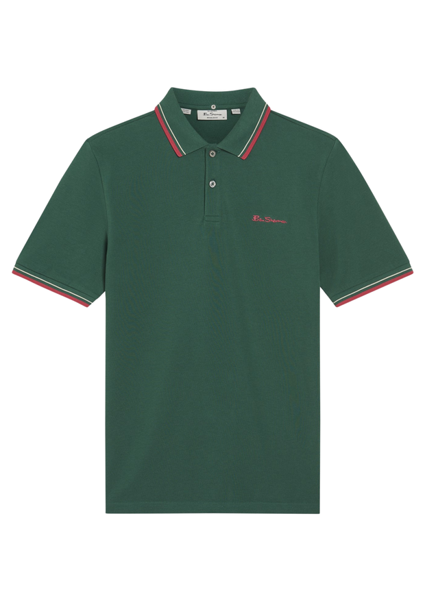 Ben Sherman Signature Pique Polo in Dark Green