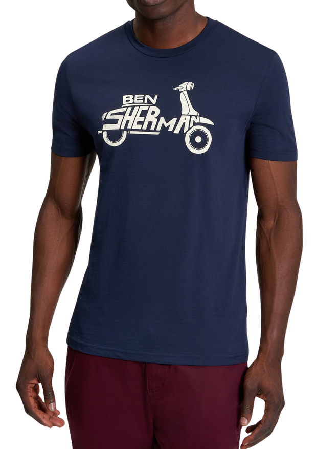 Ben Sherman Scooter T-Shirt in Dark Navy