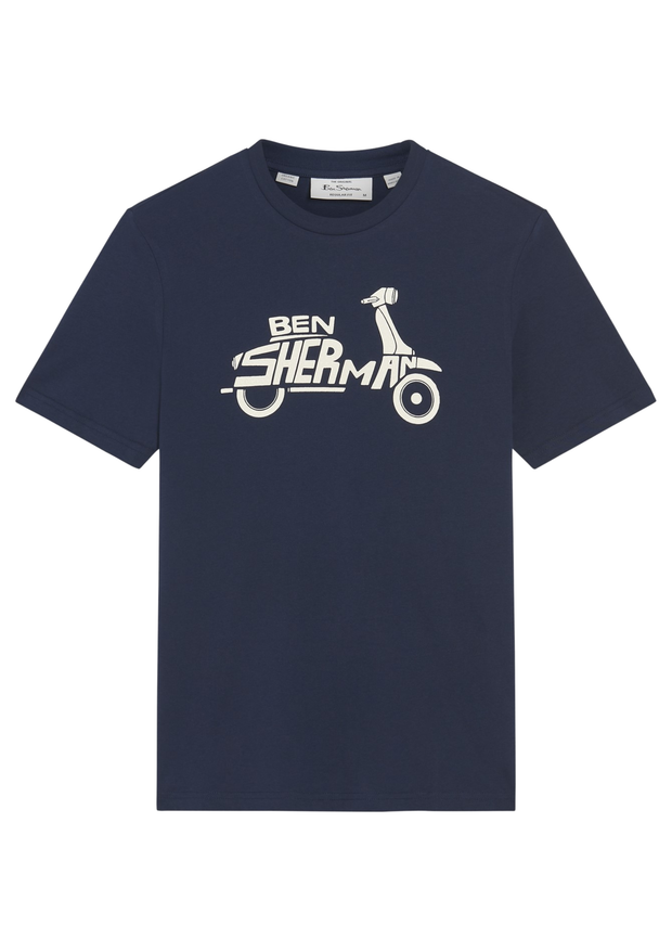 Ben Sherman Scooter T-Shirt in Dark Navy