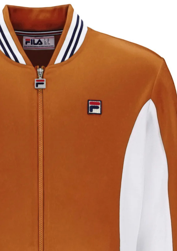 Fila Settanta Track Top in Pumpkin Spice / Gardenia / Black