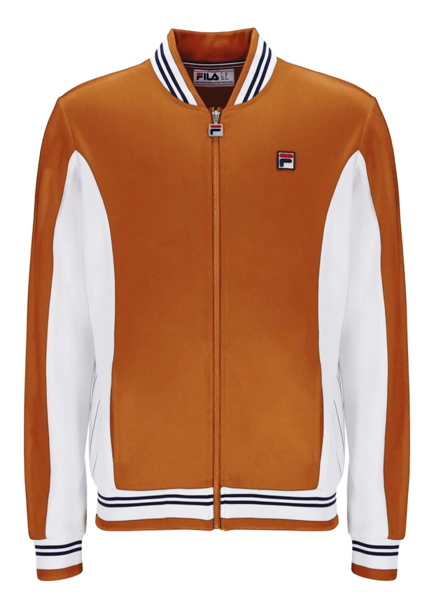 Fila Settanta Track Top in Pumpkin Spice / Gardenia / Black