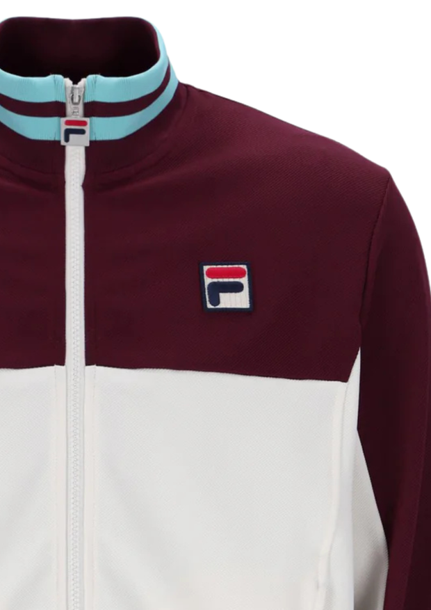 Fila Tiebreaker Track Top in Fig / Gardenia / Milky Blue