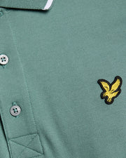 Lyle & Scott Tipped Polo in Agave Green / White