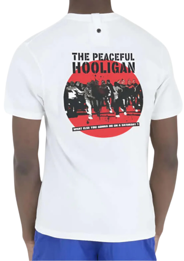 Peaceful Hooligan Footy Factory T-Shirt in White