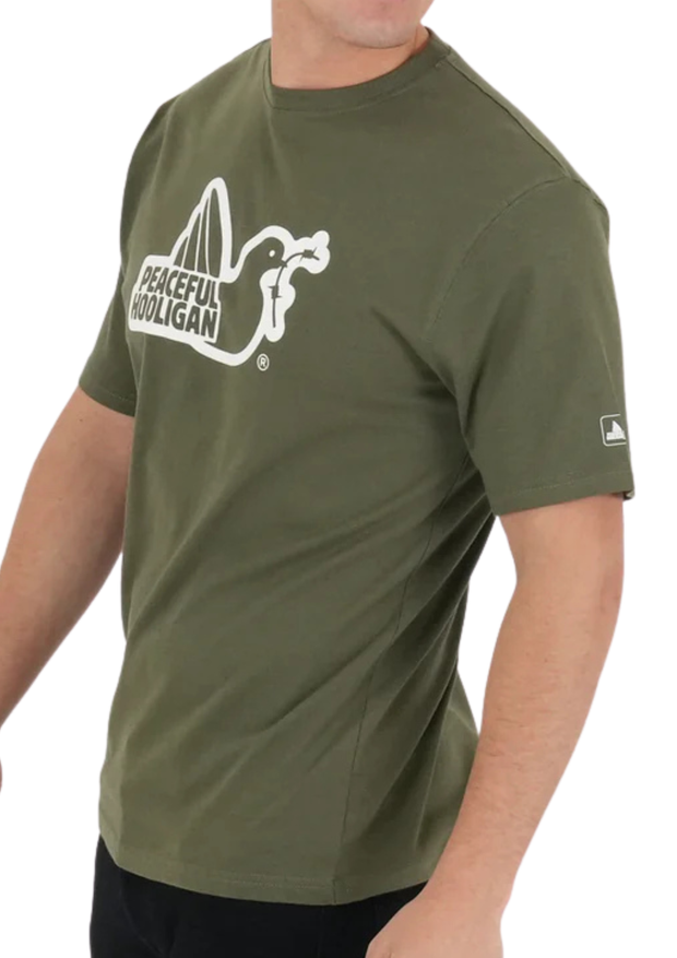 Peaceful Hooligan Outline T-Shirt in Khaki