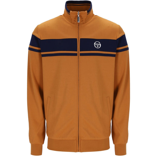 Sergio Tacchini Damarindo Track Top in Pumpkin Spice / Maritime Blue