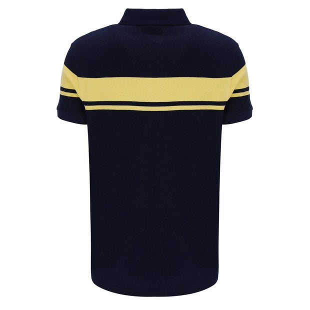 Sergio Tacchini Young Line Polo in Maritime Blue/Lemon Drop