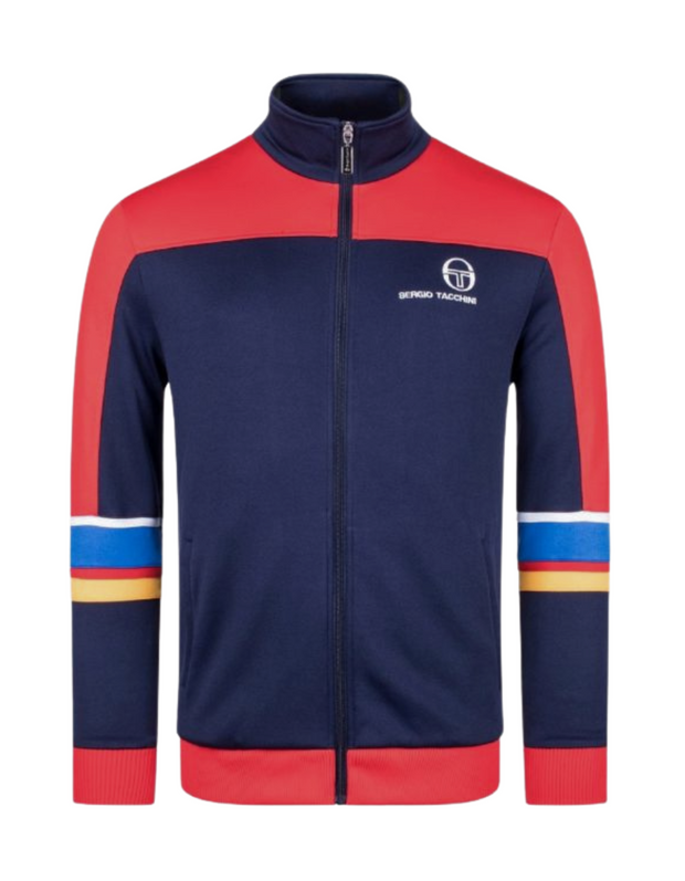 Sergio Tacchini Bastiano Track Top in Maritime Blue/Adrenaline