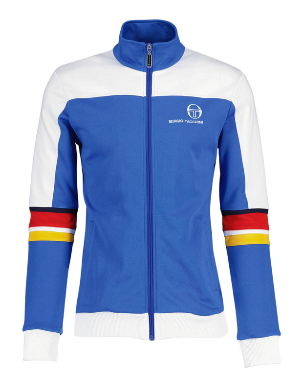 Sergio Tacchini Bastiano Track Top in Strong Blue/White