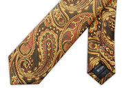GOLD PAISLEY TIE. POLYESTER