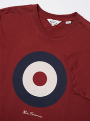 Ben Sherman Mod Target T-Shirt. Burgundy