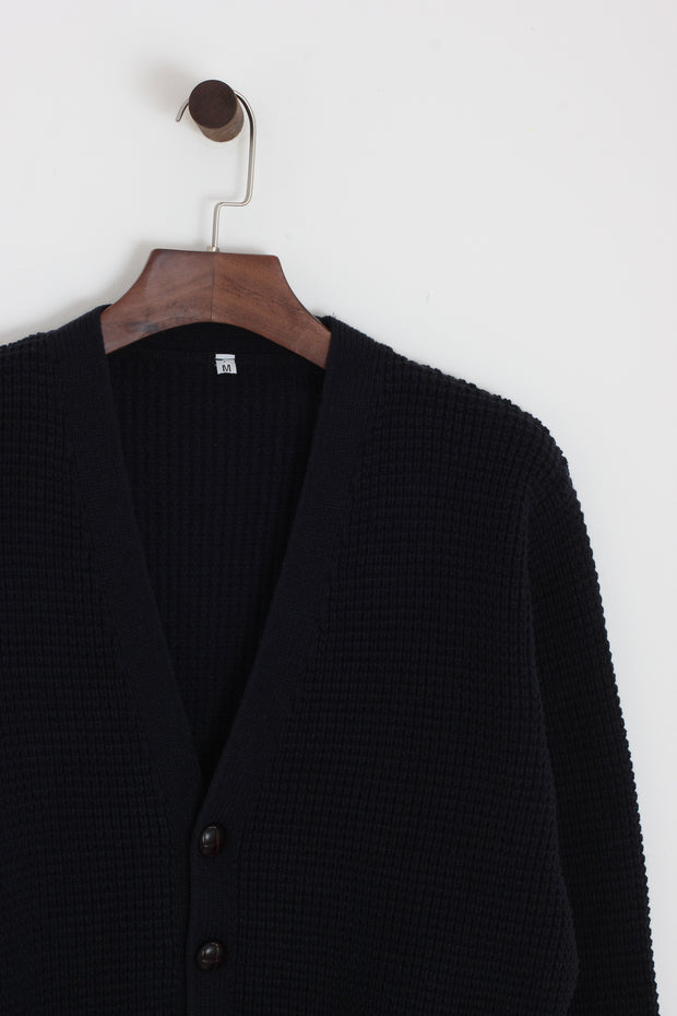 Relco - Waffle Cardigan Navy - Rat Race Margate