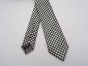 NAVY/WHITE HOUNDSTOOTH CHECKED TIE